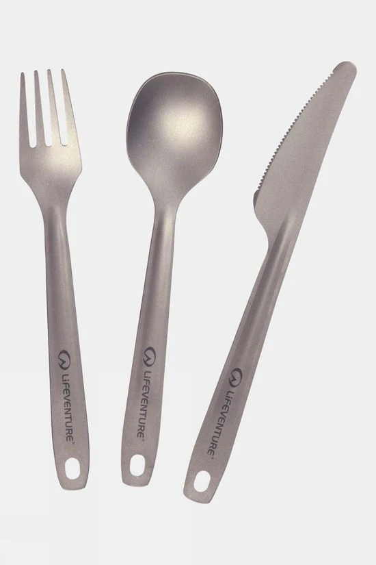 Lifeventure Superlight Titanium Cutlery Set 4 Lifeventure Superlight Titanium Cutlery Set - Image 2