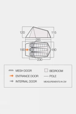 Vango Soul 300 Tent -Outdoor Camping g5fc3y0046 4141 f