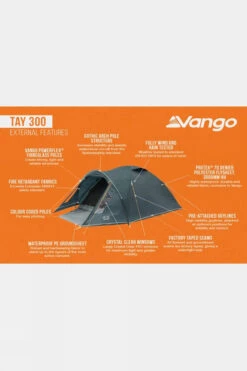 Vango Tay 300 Tent -Outdoor Camping g5fc3y0048 4141 x