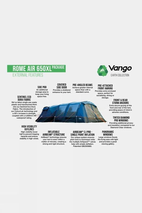 Vango Rome Air 650XL Tent Package 11 Vango Rome Air 650XL Tent Package - Image 9
